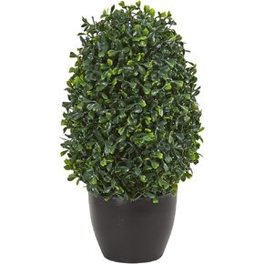 Nearly Natural 13in. Boxwood Topiary Artificial Plant UV Resistant (Indoor/Outdoor)