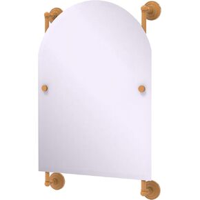 Allied Brass PQN-27-94-GLY Prestige Que Arched Top Frameless Rail Mounted Mirror, Golden Yellow
