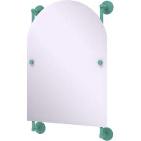 Allied Brass MC-27-94-SFG Monte Carlo Arched Top Frameless Rail Mounted Mirror, Sea Foam Green