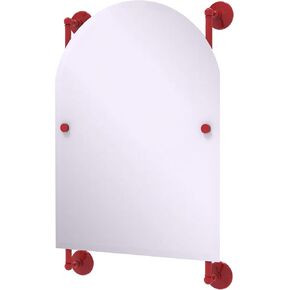 Allied Brass MC-27-94-FER Monte Carlo Arched Top Frameless Rail Mounted Mirror, Fire Engine Red