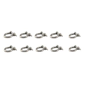 304 Stainless Steel Bow Shaped M5 Shackle European Style Heavy Duty Load Lifting clamp for Chain Marine Buckle Pack of 10