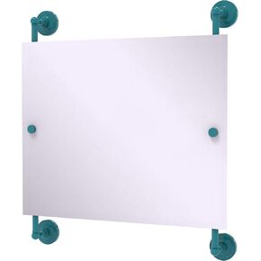 Allied Brass PR-27-93-GLT Prestige Regal Landscape Rectangular Frameless Rail Mounted Mirror, Glokzin Teal