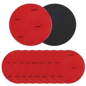9 Pcs Bowling Ball Sanding Pads Grit 180, 320, 400, 500-600, 800-1000, 1200-1500, 2000, 2500, 3000, Bowling Ball Polisher Bowling Ball Cleaning Pads Bowling Ball Spinner Bowling Accessories