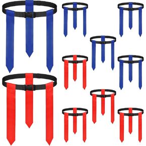 2PCS Flag Football Belts,Adjustable Flag Football Set with Belt and Flags for Kids Youth and Adults Training Equipment Capture the Flag Rugby Football Flags for Players Competition