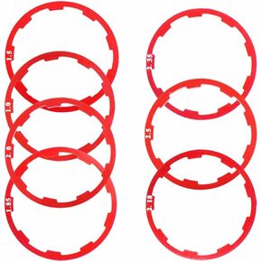 Bicycle Flywheel Washer Spacer Cassette Headset Gasket Hub Bottom Bracket Bike Cycling Flywheel Axle for MTB Road Bike 1mm 1.5mm 1.85mm 2mm 2.18mm 2.35mm 2.5mm (7 pcs)