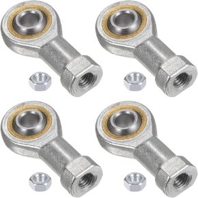 uxcell 4pcs SI10T/K 10mm Rod End Bearing M10x1.5 Female Left Hand Thread, Cast Iron Rod End Joints with Jam Nut