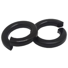 50pcs M12 Black Carbon Steel Spring Lock Washers,Black Oxide Finish(M12)