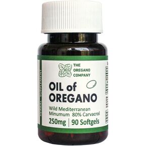 THE OREGANO COMPANY- Oil of Oregano | 250 mg | 90 Softgels | Natural Carvacrol, Edible Food Grade, Aceite De Oregano, Potency, Capsules, Delicious Wild Mediterranean Oregano Oil GelCaps Immune Defense