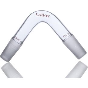 محول Laboy Glass 75 درجة، محول منحني من زجاج البورسليكات مع وصلات داخلية 24/40 لتزويد مختبر المختبر in Kuwait