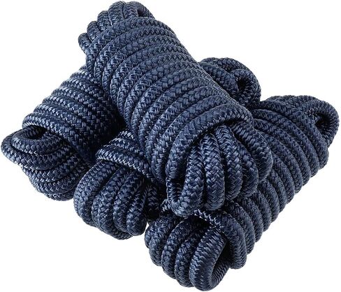 خطوط قفص الاتهام المصنوعة من Amarine، خطوط قفص الاتهام المصنوعة من النايلون المضفر المزدوج 3300 رطل قوة الكسر (الطول: 15 قدم العمق: 3/8 بوصة العيينة: 10 بوصة) 4 عبوات من خطوط رصيف القوارب البحرية التي تحمل حد حمل العمل: 660 رطلًا in Saudi Arabia