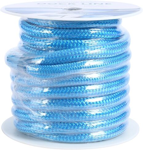 Amarine-made 5/8 Inch 50 FT Double Braid Nylon Dockline Dock Line Mooring Rope Double Braided Dock Line (Blue) in Saudi Arabia