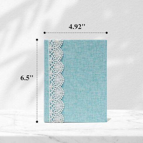 Vienrose Photo Album with Lace Trim for 4x6 Photos Linen Cover 100 Pockets Photo Books Slip-in Picture Albums Wedding, Beige in Saudi Arabia