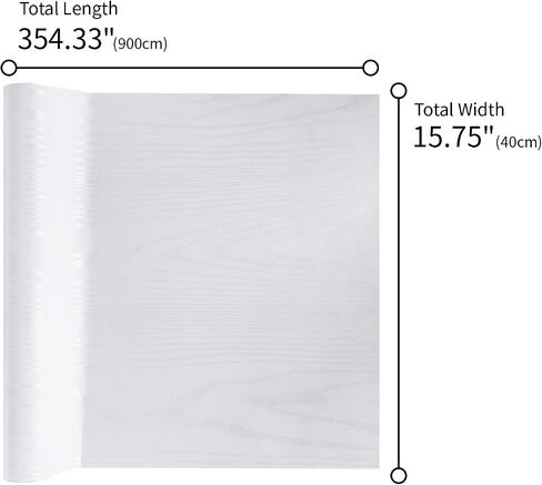 VEELIKE 15.7''x354'' White Wood Contact Paper Peel and Stick Silver Textured Wood Wallpaper Self Adhesive Vinyl Removable Waterproof Wood Grain Contact Paper for Countertops Cabinet Desk Furniture in Saudi Arabia