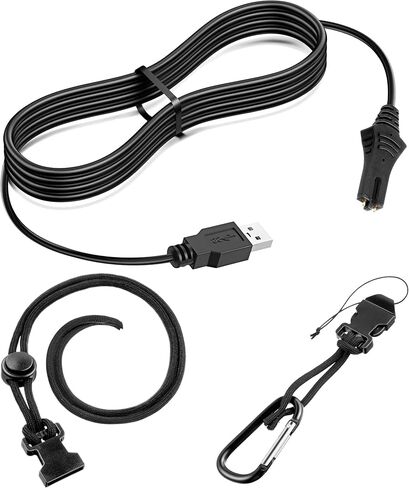 استبدال كابل الشحن لـ 1866460، متوافق مع أجهزة التحكم عن بعد Minn Kota i-Pilot Link، وكابل شحن محول USB وحبل مع استبدال Carabineer لـ 2390800، أسود in Kuwait