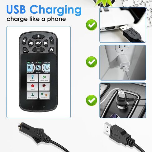 استبدال كابل الشحن لـ 1866460، متوافق مع أجهزة التحكم عن بعد Minn Kota i-Pilot Link، وكابل شحن محول USB وحبل مع استبدال Carabineer لـ 2390800، أسود in Kuwait
