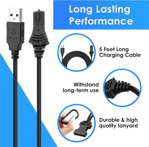 استبدال كابل الشحن لـ 1866460، متوافق مع أجهزة التحكم عن بعد Minn Kota i-Pilot Link، وكابل شحن محول USB وحبل مع استبدال Carabineer لـ 2390800، أسود in Kuwait