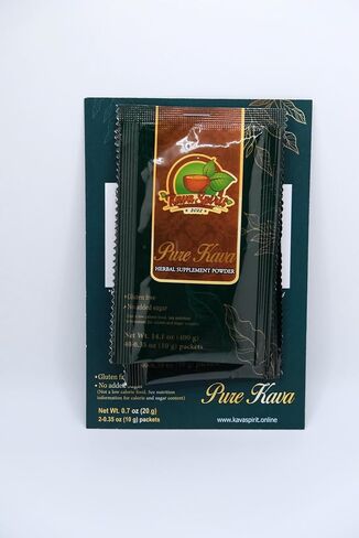 مسحوق الكافا الفيجي نوبل الفوري عالي الجودة - أصلي - 10٪ كافالاكتون - عبوتان فرديتان - 0.7 أونصة، 20 جم in Saudi Arabia