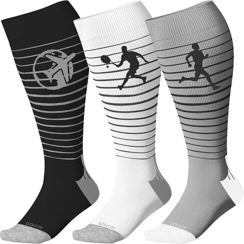 Wide Calf Compression Socks Women Men Plus Size 15-20mmhg Extra Large Compression Sock for Nurse Pregnancy Travel in Saudi Arabia