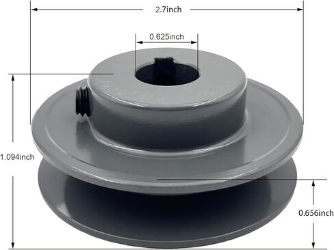 AK27-5/8 Single Groove Fixed Bore V Belt Pulley,5/8 inch Bore,2.7 inch Outside Dia,V Belt-Sheaves Cast Iron for A AX 3L 4L V-Belts in Saudi Arabia
