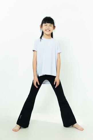 Girls' High Waisted Flare Leggings with Pockets: Soft, Stretchy Yoga Bootcut Pants for Girls, Dance and Workouts in Saudi Arabia