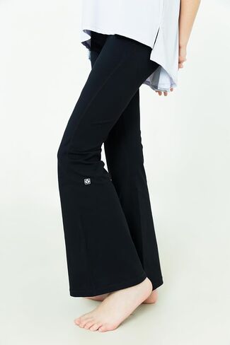 Girls' High Waisted Flare Leggings with Pockets: Soft, Stretchy Yoga Bootcut Pants for Girls, Dance and Workouts in Saudi Arabia