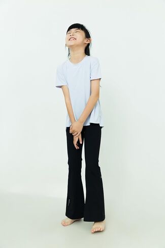 Girls' High Waisted Flare Leggings with Pockets: Soft, Stretchy Yoga Bootcut Pants for Girls, Dance and Workouts in Saudi Arabia