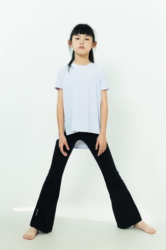 Girls' High Waisted Flare Leggings with Pockets: Soft, Stretchy Yoga Bootcut Pants for Girls, Dance and Workouts in Saudi Arabia