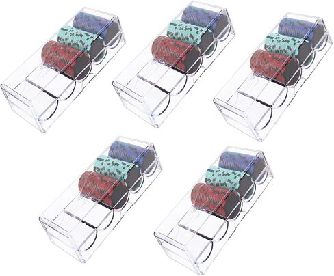GSE Clear Acrylic Poker Chip Rack with Cover Options, Casino Poker Chip Tray Rack, Each Holds 100 Chips in Saudi Arabia