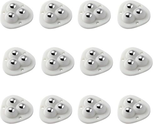 عجلات صغيرة ذاتية اللصق للأجهزة الصغيرة، بكرات دوارة 360 درجة من الفولاذ المقاوم للصدأ لصناديق تخزين الأثاث وسلة المهملات (4 عبوات، أسود) Drcoevo in Kuwait