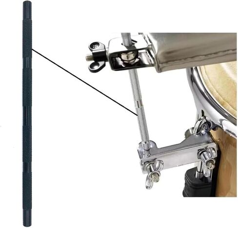 Straight Rod Percussion Cowbell Mount Rod for Drum Set Percussion Cowbell Mounting 3/8" Rods (Black) in Saudi Arabia