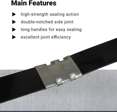 IDL Packaging C-318 Double-Notched Side-Action Sealer/Crimper for 1 1/4" Steel Strapping – Hard and Durable Steel Construction – Professional Gear with High-Strength Sealing Action in Saudi Arabia
