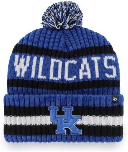 قبعة '47 Kentucky Wildcats للرجال والنساء من Bering Cuff Knit قابلة للتمدد باللون الأزرق الملكي مع شعار لون الفريق in Saudi Arabia