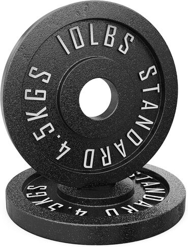 Synergee Standard Metal Weight Plates with 2" Opening for Bodybuilding, Olympic & Power lifting workouts. Metal Weight Plates Sold in Singles, Pairs & Sets. Available from 2.5 to 45 Pounds. in Kuwait