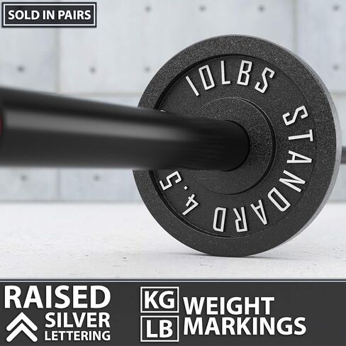 Synergee Standard Metal Weight Plates with 2" Opening for Bodybuilding, Olympic & Power lifting workouts. Metal Weight Plates Sold in Singles, Pairs & Sets. Available from 2.5 to 45 Pounds. in Kuwait