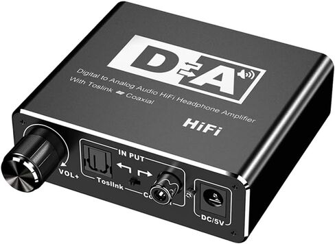 192kHz Digital to Analog Audio Converter with Volume Adjustable, Convert Coaxial/Optical Signal for PS4, Xbox, Blu-ray player to Output on RCA L/R, 3.5mm Audio Headphone Speaker in Kuwait