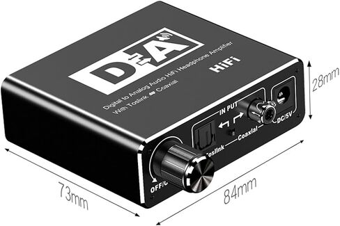192kHz Digital to Analog Audio Converter with Volume Adjustable, Convert Coaxial/Optical Signal for PS4, Xbox, Blu-ray player to Output on RCA L/R, 3.5mm Audio Headphone Speaker in Kuwait