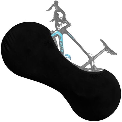 Stretchy Bike Wheel Cover Indoor Anti Dust High Elastic Bicycle Wheel Bag Mountain Bike Anti-dust High Elastic Outdoor Indoor Washable Bicycle Protection Storage Bag 59 inch Length (Black) in Saudi Arabia