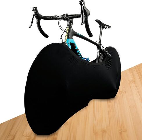 Stretchy Bike Wheel Cover Indoor Anti Dust High Elastic Bicycle Wheel Bag Mountain Bike Anti-dust High Elastic Outdoor Indoor Washable Bicycle Protection Storage Bag 59 inch Length (Black) in Saudi Arabia