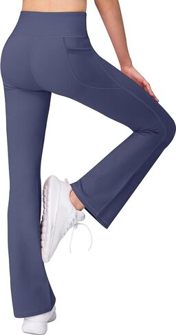 Kid Girl Cross Waist Flare Yoga Pants for Athleic Dance (3 Pack) in Saudi Arabia