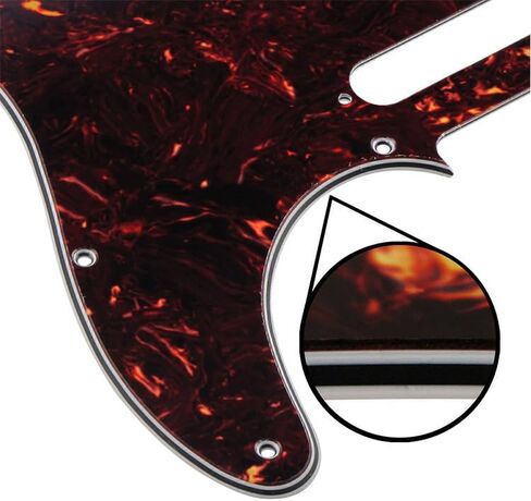 Red Tortoise 8 Holes SS Guitar Tele Pickguard Fit Fender Nashville Telecaster Pickguard Replacement in Saudi Arabia