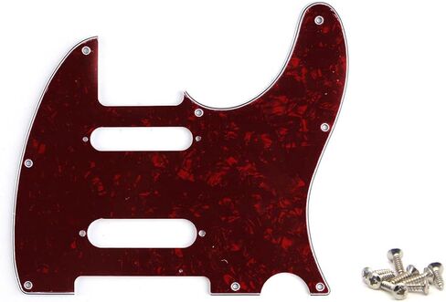 Red Tortoise 8 Holes SS Guitar Tele Pickguard Fit Fender Nashville Telecaster Pickguard Replacement in Saudi Arabia