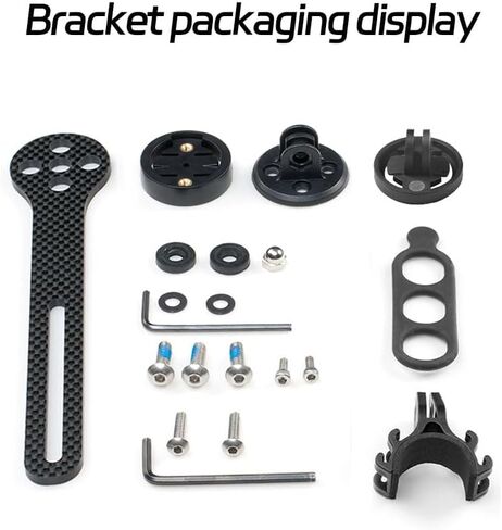 iGPSPORT حامل دراجة أمامية من ألياف الكربون، حامل كمبيوتر الدراجة M82 متوافق مع Garmin Edge، XOSS، Wahoo، Coospo، كمبيوتر ركوب الدراجات CYCPLUS، كاميرا رياضية ومصباح يدوي in Kuwait