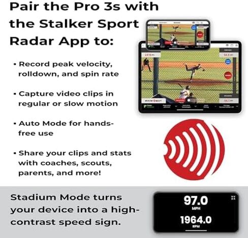 Stalker Sport Pro 3s Sports Radar Gun للبيسبول والكرة اللينة والتنس والمزيد - حزمة صلبة in Kuwait