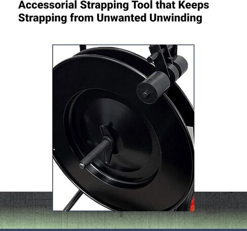 IDL Packaging CA-505 Heavy-Duty Strapping Cart & Dispenser for Steel Strapping Coils with 16" x 3" Core Size - Advanced Roller Brake System - Built-in Tray for Strapping Tools, Seals, and Gloves in Saudi Arabia
