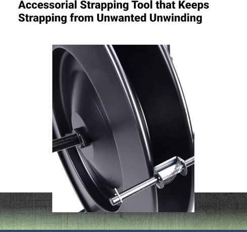 IDL Packaging CA-505 Heavy-Duty Strapping Cart & Dispenser for Steel Strapping Coils with 16" x 3" Core Size - Advanced Roller Brake System - Built-in Tray for Strapping Tools, Seals, and Gloves in Saudi Arabia