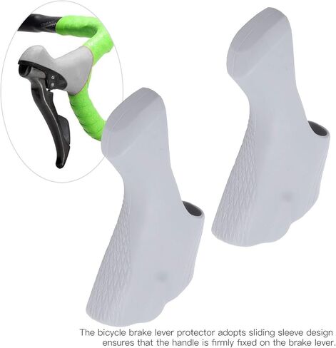 Road Brake Hoods, 1Pair Bike Brake Lever Handle Sleeves Protector Cover for ST?4700/5800/6800 Road (Black) in Saudi Arabia