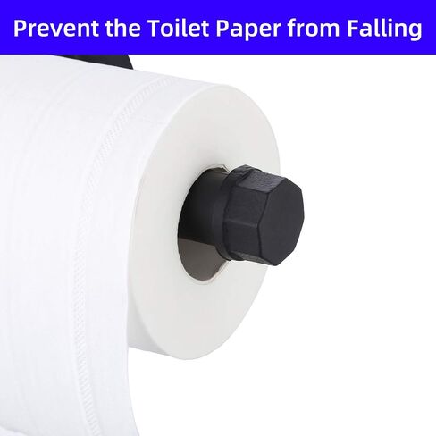 Industrial Pipe Toilet Paper Holder 2 Pack, Wall Mounted Paper Roll Holder, Vintage Metal Iron Pipe Roll Tissue Holder for Bathroom, Bedroom, Kitchen, Black in Saudi Arabia