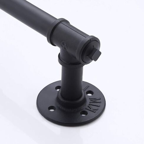 Industrial Pipe Toilet Paper Holder 2 Pack, Wall Mounted Paper Roll Holder, Vintage Metal Iron Pipe Roll Tissue Holder for Bathroom, Bedroom, Kitchen, Black in Saudi Arabia