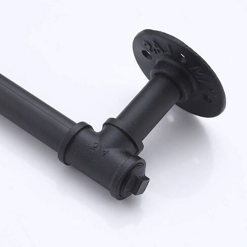 Industrial Pipe Toilet Paper Holder 2 Pack, Wall Mounted Paper Roll Holder, Vintage Metal Iron Pipe Roll Tissue Holder for Bathroom, Bedroom, Kitchen, Black in Saudi Arabia