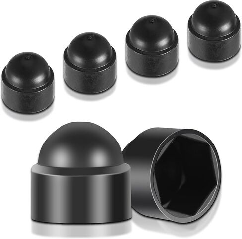 30Pcs Bolt Nut Protective Cap, Hexagonal Screw Cap Decorative Cover Black Dome Plastic Bolt Caps M6/M8 Fitting Caps for Protecting Hexagon Screws Bolts Hardware Accessories(M8x13mm) in Saudi Arabia